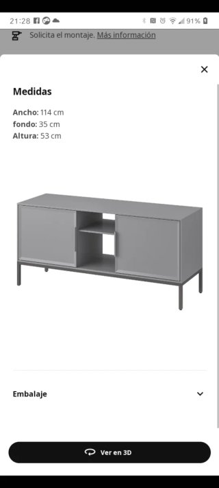 Mueble TV gris