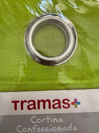 Cortinas con ollao Tramas+ Verdes pack 2