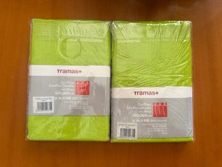 Cortinas con ollao Tramas+ Verdes pack 2