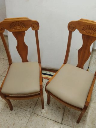 Juego de 2 sillas rústicas con asiento sky