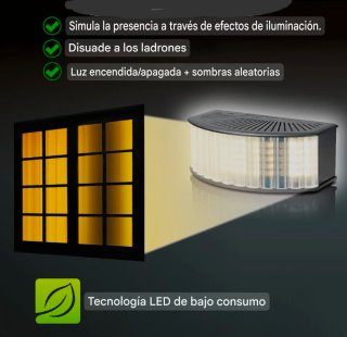 Simulador de presencia Home Shadows, compacto