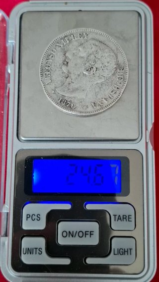 Moneda 5 Pesetas Alfonso XII 1876*76