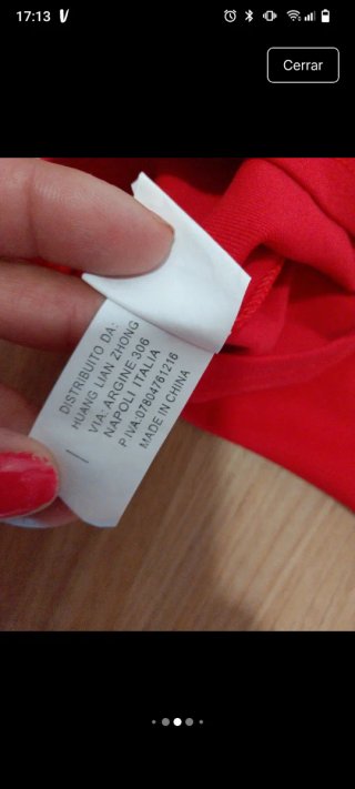 Camiseta Foresta Bella encaje cuello alto Talla L