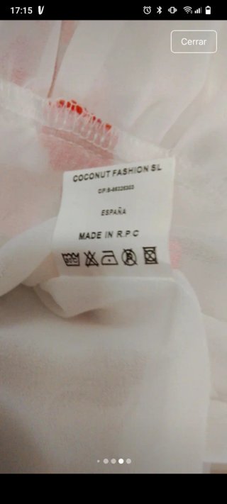 Camiseta tirantes bordada Coconut Fashion Talla L