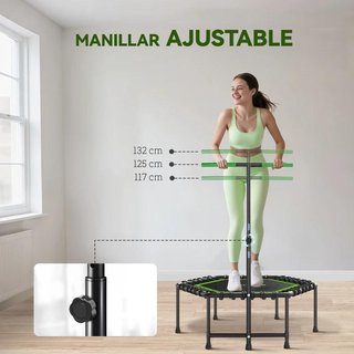 Trampolín Fitness 114cm Mango Ajustable 3 Niveles