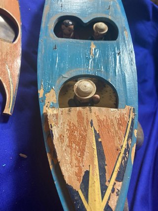 Barco de madera antiguo para restaurar
