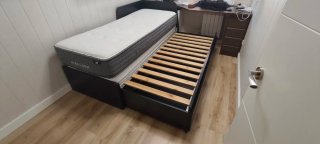 Cama nido con cajones negra