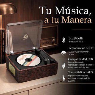 NUEVO! Reproductor CD Bluetooth Madera