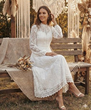 Vestido blanco de encaje
