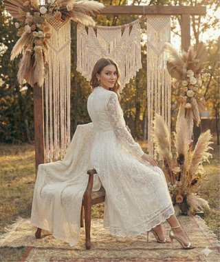 Vestido blanco de encaje