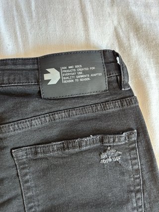 Pantalones Vaqueros Negros Bershka Rotos
