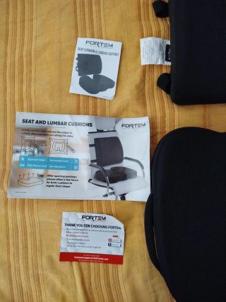 Cojín Lumbar y Asiento Fortem Negro