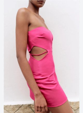 Vestido mini fucsia