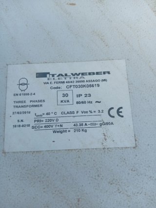 Transformador Eléctrico Corriente Trifasico