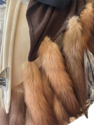 Chal/Poncho Vintage Finlandia Lana con Colas