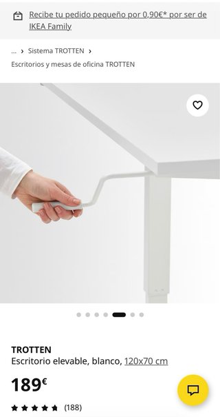 Escritorio Elevable IKEA TROTTEN 120x70