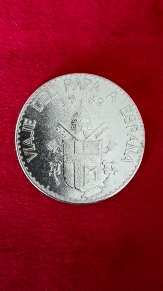 Moneda Viaje Papa a España 1982