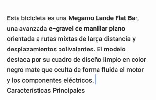 Bicicleta Megamo Lande Eléctrica