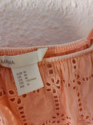 Vestido premamá H&M rosa salmón Talla M