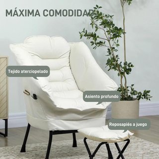 Sillón Relax con Otomana y Bolsillos Laterales