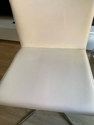 Sillas de comedor piel blanca