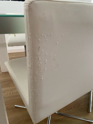 Sillas de comedor piel blanca