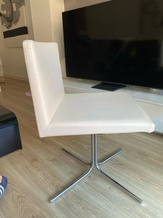 Sillas de comedor piel blanca
