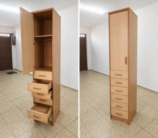 Armario de madera con cajones