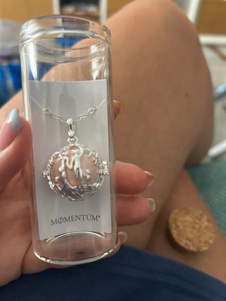 Llamador de ángeles Momentum rosa y plata
