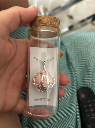 Llamador de ángeles Momentum rosa y plata