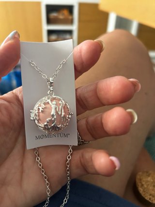 Llamador de ángeles Momentum rosa y plata