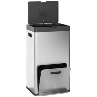 Papelera 3 Compartimentos Acero Inox Pedal