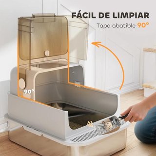 Arenero Gatos XXL Acero Inox Entrada Superior
