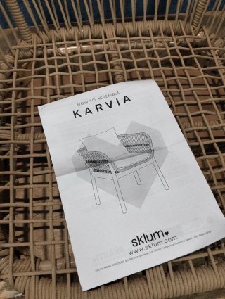 Sillón Jardín Karvia Acacia y Cuerda Trenzada