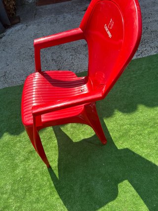 Silla de jardín Cruzcampo roja