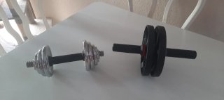 Mancuerna y rueda abdominales