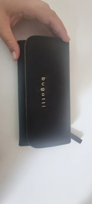 Cartera grande Bugatti negra