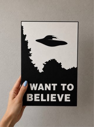 Placa The X-Files I Want to Believe