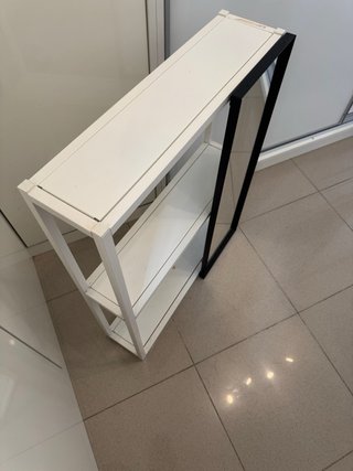 Estantería baño Ikea acero blanco espejo