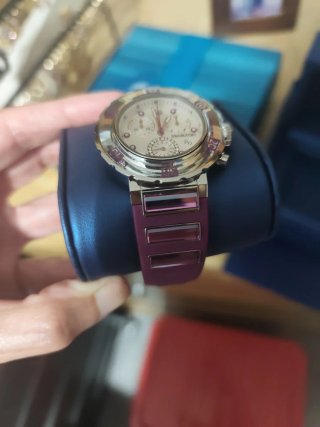 Reloj Swarovski rosa y plateado