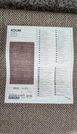 Alfombra Ikea ADÜM 200x300 Beige/Marrón