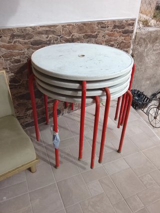 Tavolo rotondo impilabile 4 unità