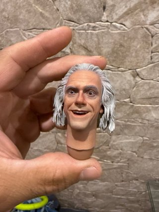 Doc Brown Hot Toys Regreso al Futuro 2 Cabezas