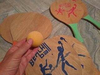 6 Palas playa BEACH BALL + pelotas y bote. Chollo!
