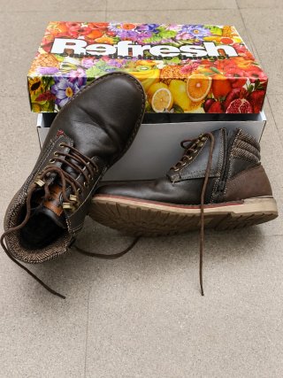 Botines de piel marrones hombre talla 40