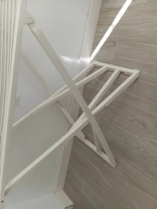Tendedero pie plegable blanco
