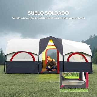 Tienda Campaña Familiar 4 Personas 2 Dormitorios