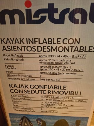 Kayak hinchable Mistral 2 personas