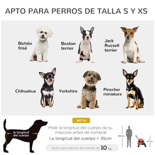 Cochecito Perros Pequeños Plegable Malla Rojo