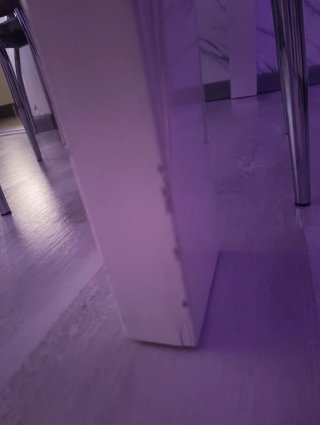 Mesa cristal y 4 sillas gris/plata